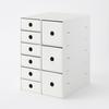 MUJI Recycled Polypropylene Small Item Storage 6 White W11 x x 83904432 Box, Tiers, Gray, Approx. D24.5 H32cm,