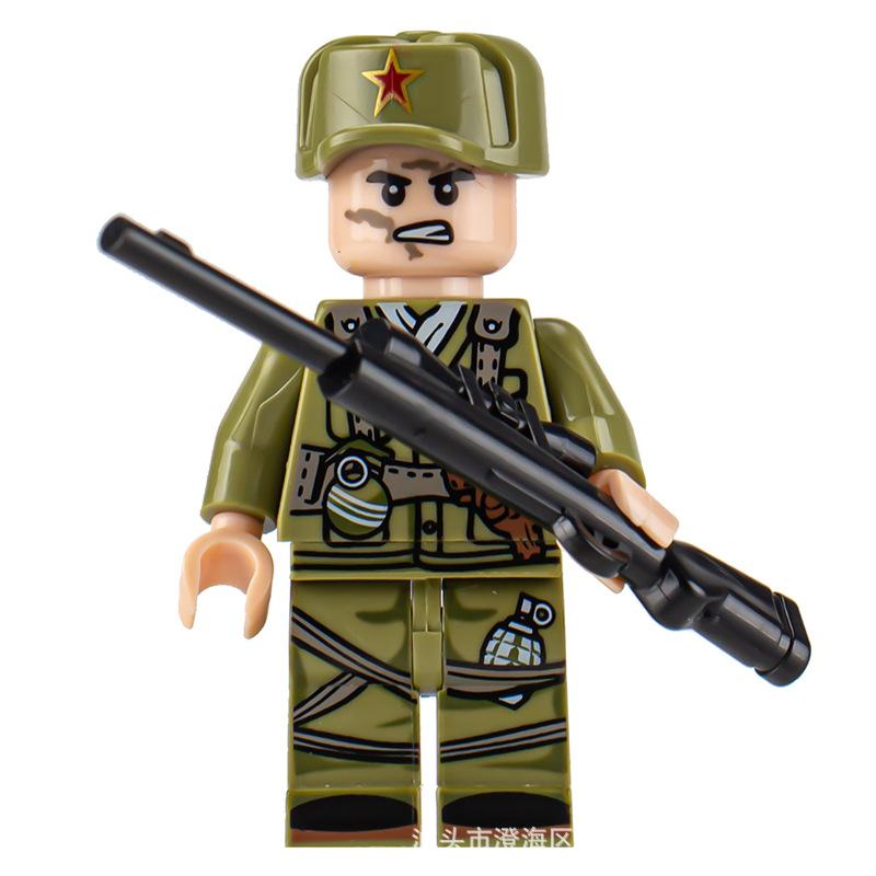 Ninja Warrior Superhero Doll With Weapon Single Building Block Assembly Toy