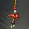 Key Charms Sandalwood Gourd Keychain Chinese Style Phone Charm  Car Key Accessories