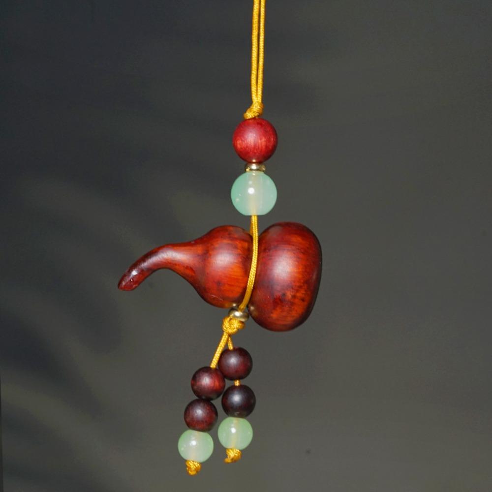 

Key Charms Wooden Pendant Phone Chain Pendant Gourd Car Keychain Sandalwood Gourd Keychain Women Style 3