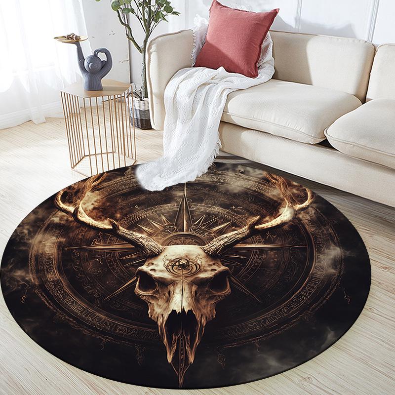 

Smoke Animals Round Area Rug,Carpet Rug for Living Room Bedroom Sofa Playroom Decor,Non-slip Floor Mat 80cmx80cm