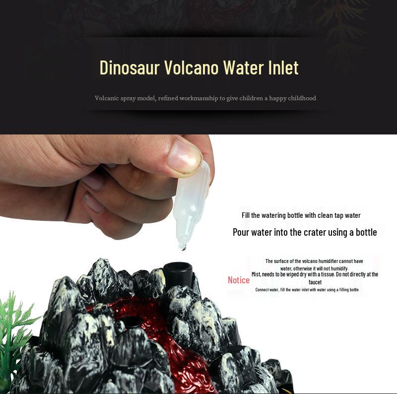 Volcano Eruption Simulation Toy with Sound, Light, and Dinosaur Ornaments - Cognitive Gift for Boys