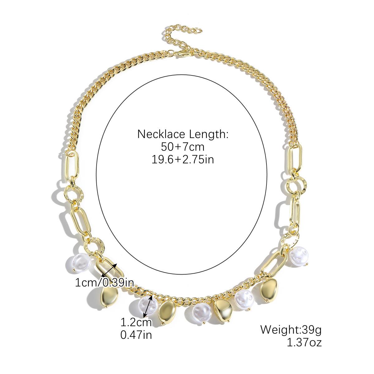 

Ожерелье для женщин, винтажное, персонализированное, сращивание металла, чувство формы, барокко, Ins, золотое ожерелье, женское, красивое, элегантное, для нее