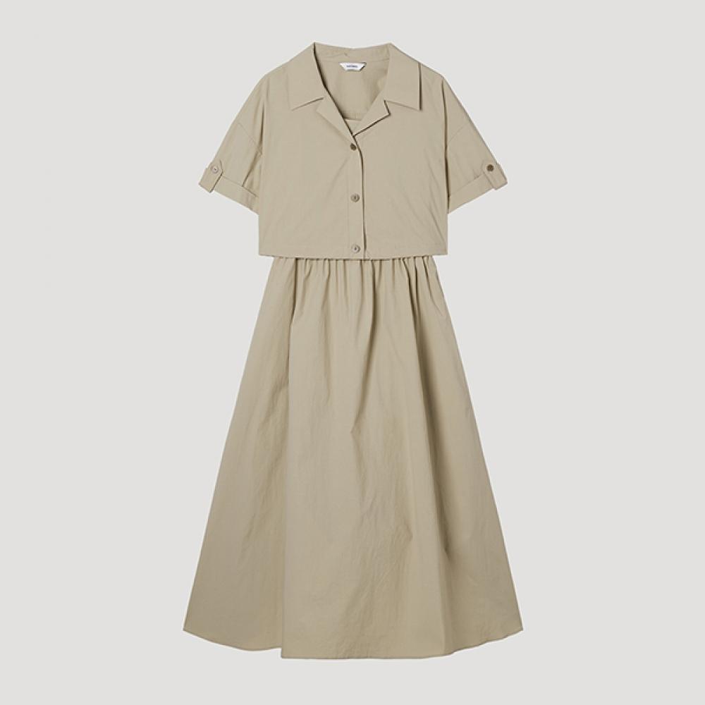 

[She S miSS] Комплект из двух платьев-рубашек Swwopp22120 Be beige/55