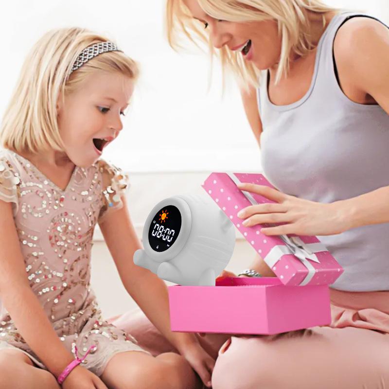 Children's Soft Silicone Tiger Night Light & Sleep Reminder Clock