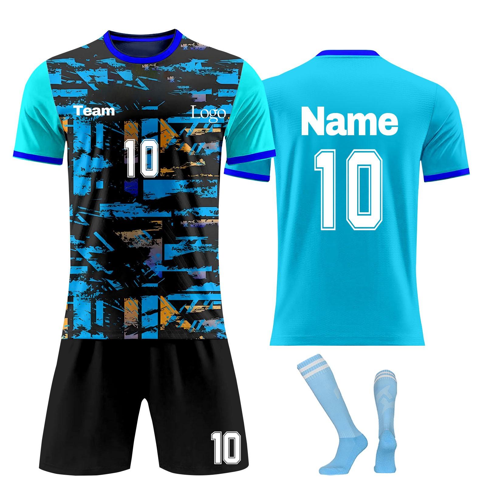 

Комплект персонализированных рубашек для мужчин и девочек с именем и номером, футбольные майки на заказ для мальчиков, тренировочный костюм 26 синий