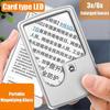 Portable Credit Card Led Magnifier Loupe with Light Magnifying Glass