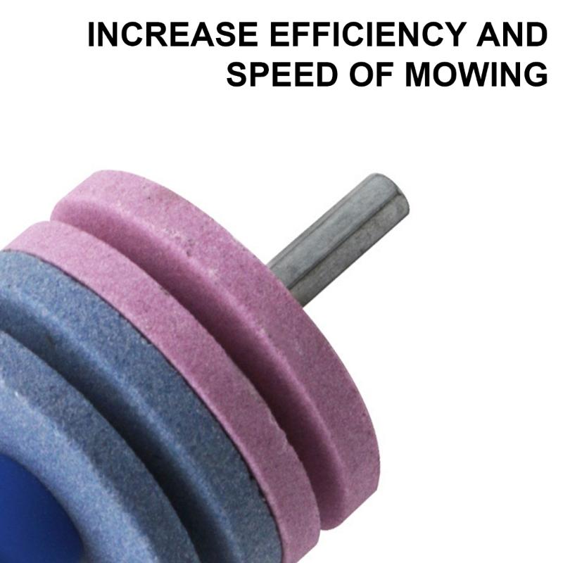 Multipurpose Quick Sharpening Stones for Lawnmower Portable Sharpeners Grinding Drill Cuts Garden Maintenance Tool 4pcs