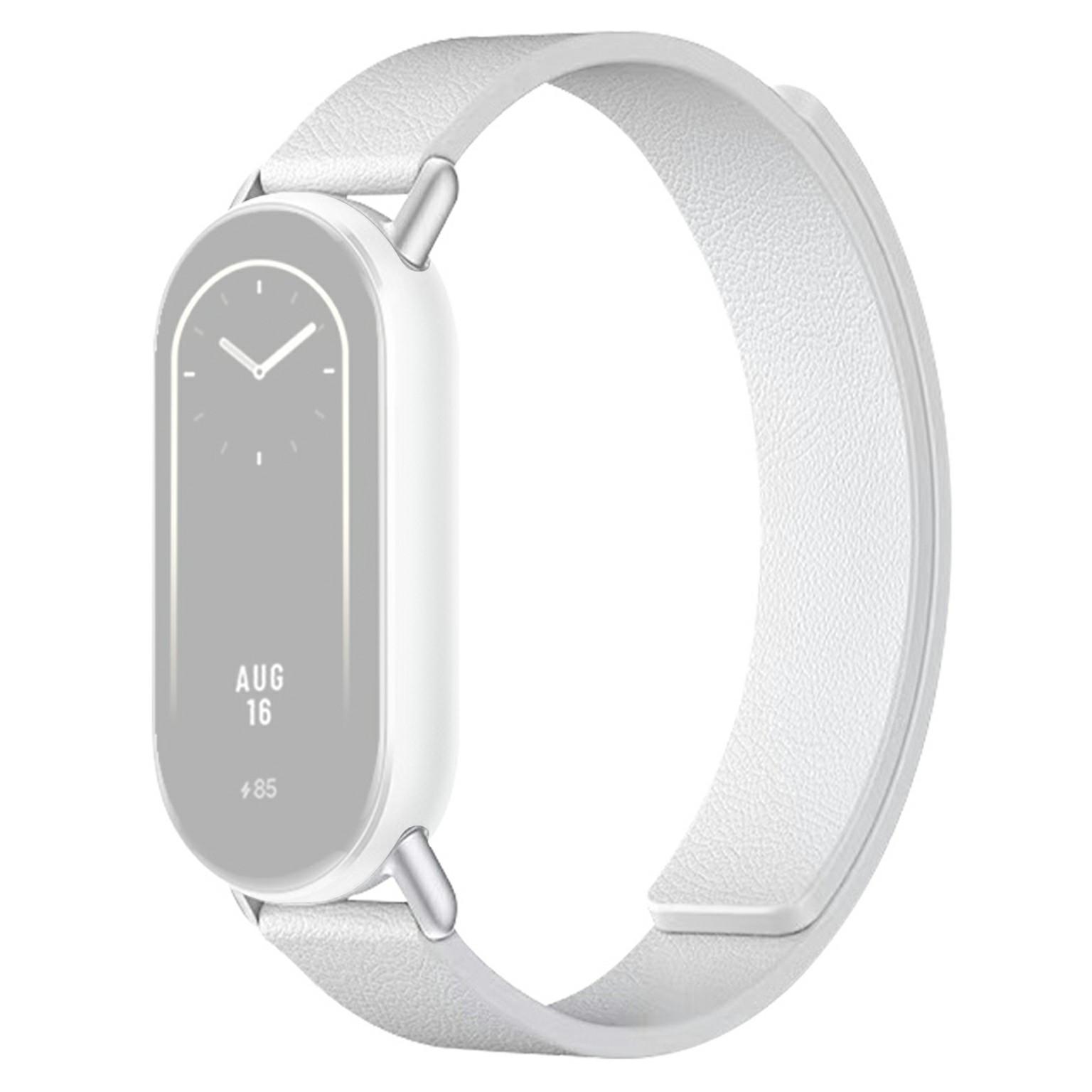 

Силіконовий ремінець для Xiaomi Smart Band 10/10 NFC/10 Ceramic/9/9 NFC/9 Ceramic Edition/8/8 NFC Магнітний ремінець з текстурою лічі White