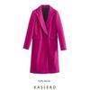 Women's New Wool Blend Unisex Style Coat Overcoat