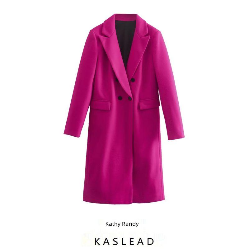 Women's New Wool Blend Unisex Style Coat Overcoat