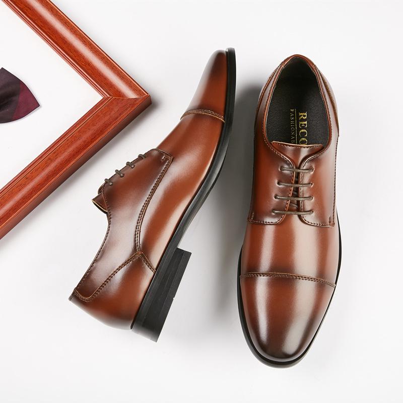 Nuevos zapatos formales de cuero Business Casual Zapatos de hombre Jóvenes  Cómoda Suela suave Baja Top Zapatos individuales comprar a buen precio —  entrega gratuita, reseñas reales con fotos — Joom