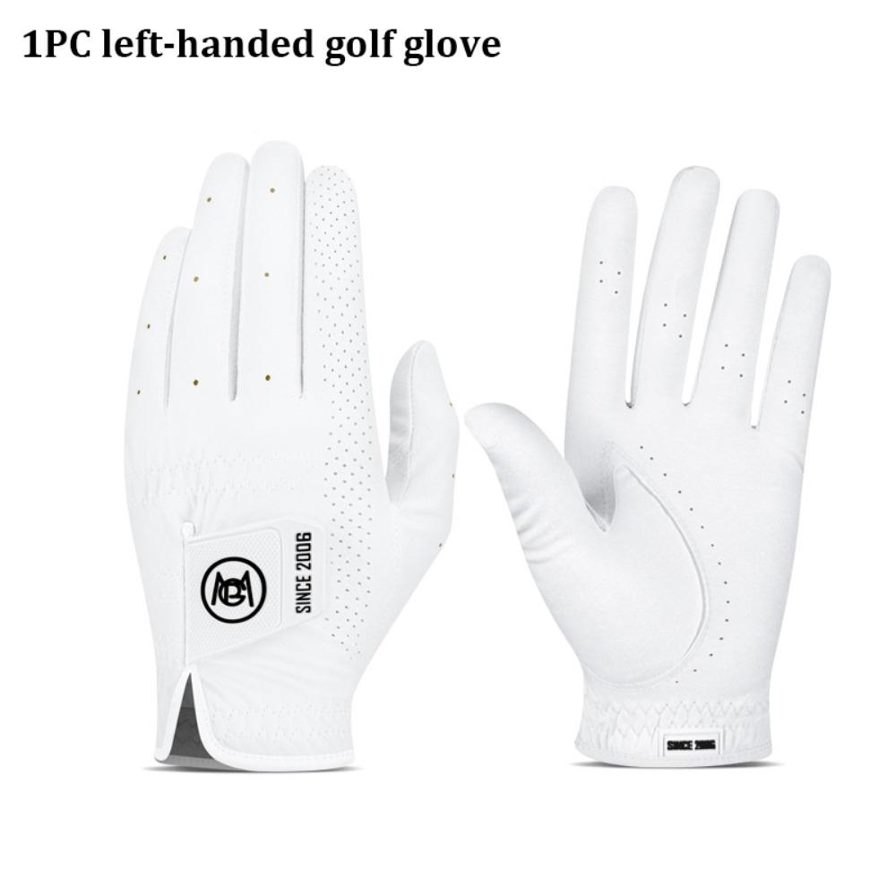 

1pc Breathable Men s Golf Gloves Left Hand Golf Accessories Stylish Golf Gloves Gift for Golfers 25 білий