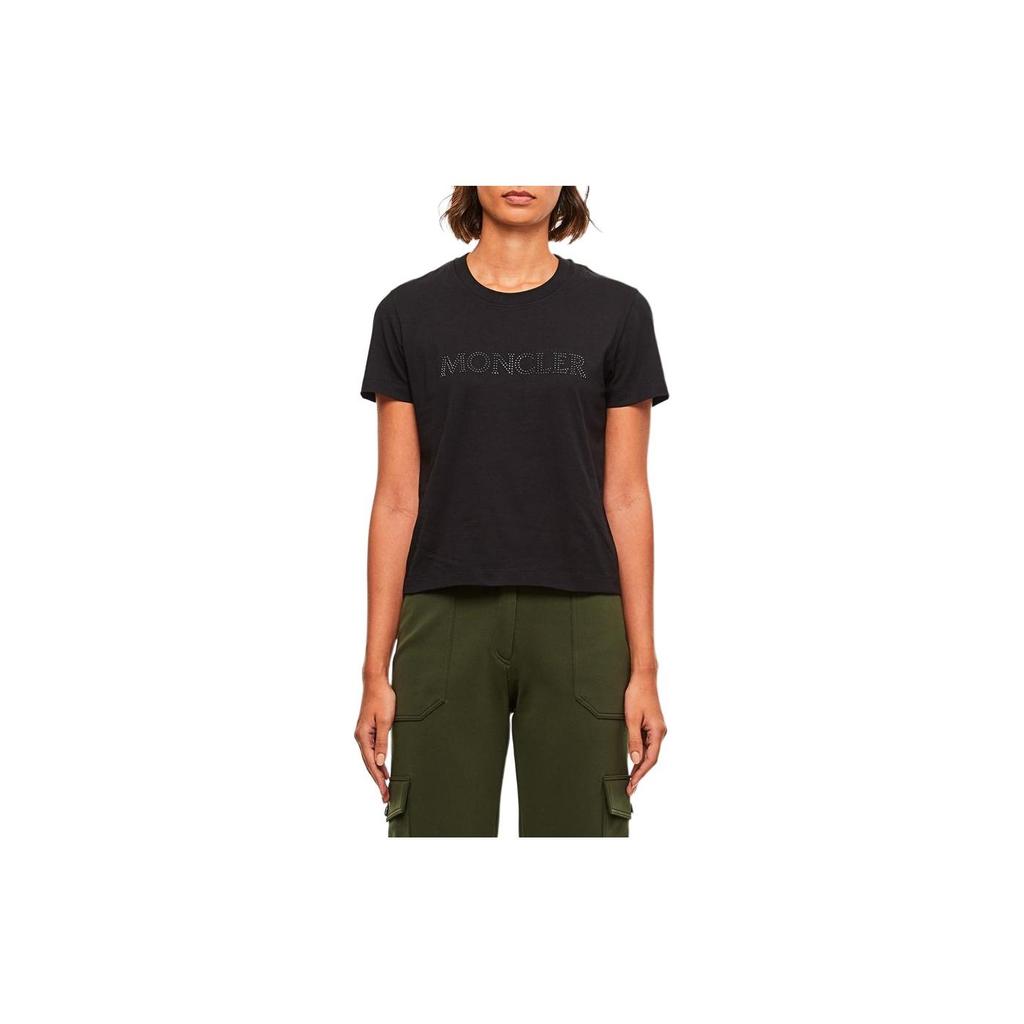 Moncler Regular Sleeve T Shirt Women's Black 8C00014829HP999