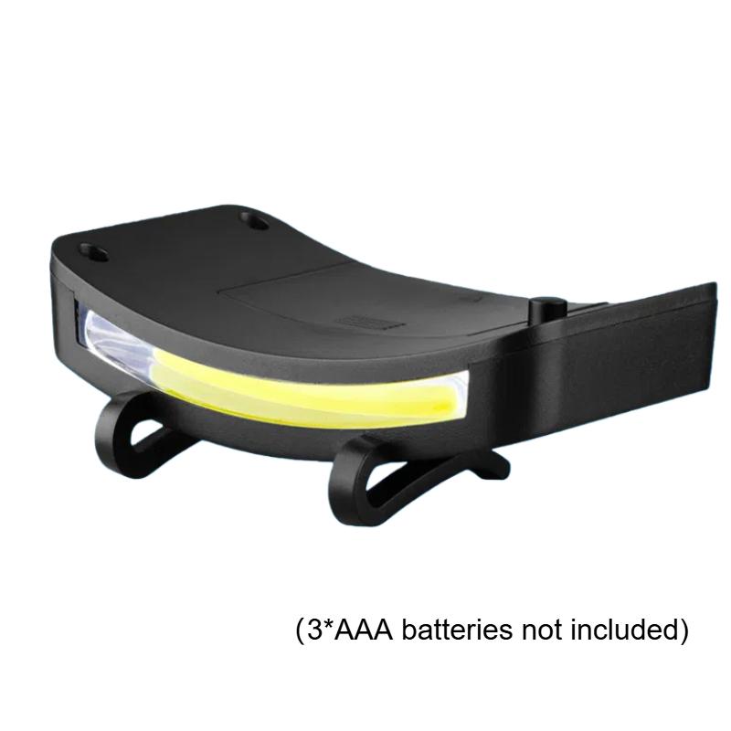 COB/ LED Clip on Cap Light Hat Light Battery Operated Light for Fishing Camping Running for Cycling Hiking and Outdoor Activities,Battery Not Included
