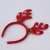 Red Christmas Headband Glitter Reindeer Antlers Design Hair Band | Deer Horn Hairband for Party Birthday | Xmas Gift for Children Girls