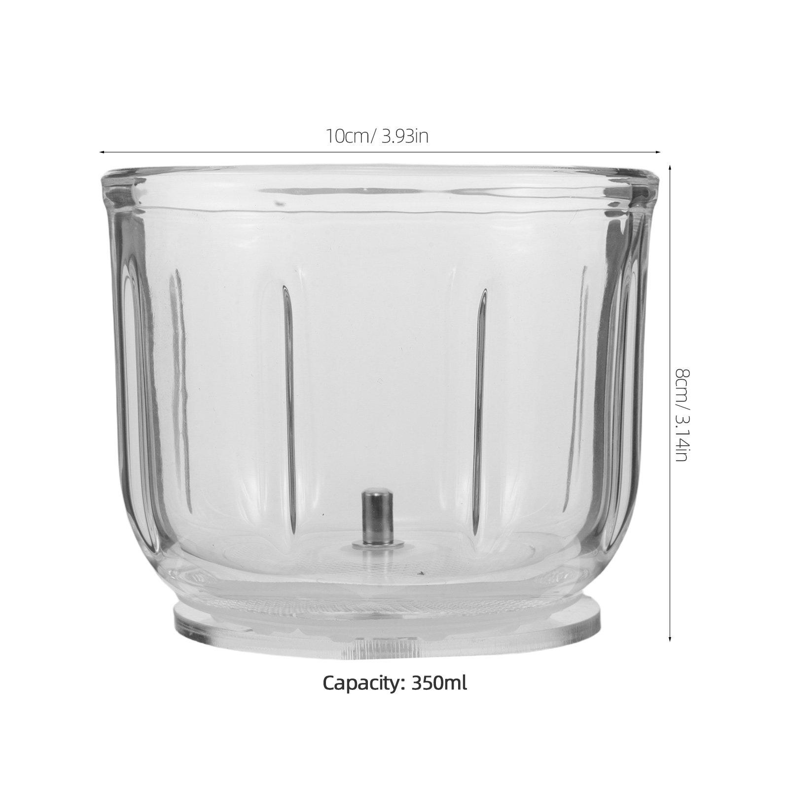 350ml Garlic Grinder Glass Bowl Clear Food Processor Bowl For Meat Chopper Masher Press Replacement Part For Kitchen Cooking