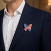US 250th Anniversary Pin, Enamel Rhinestone American Flag Pattern Brooch, Stable Buckle Pin for Suit Bag Shawl Independence Day Anniversary Gift