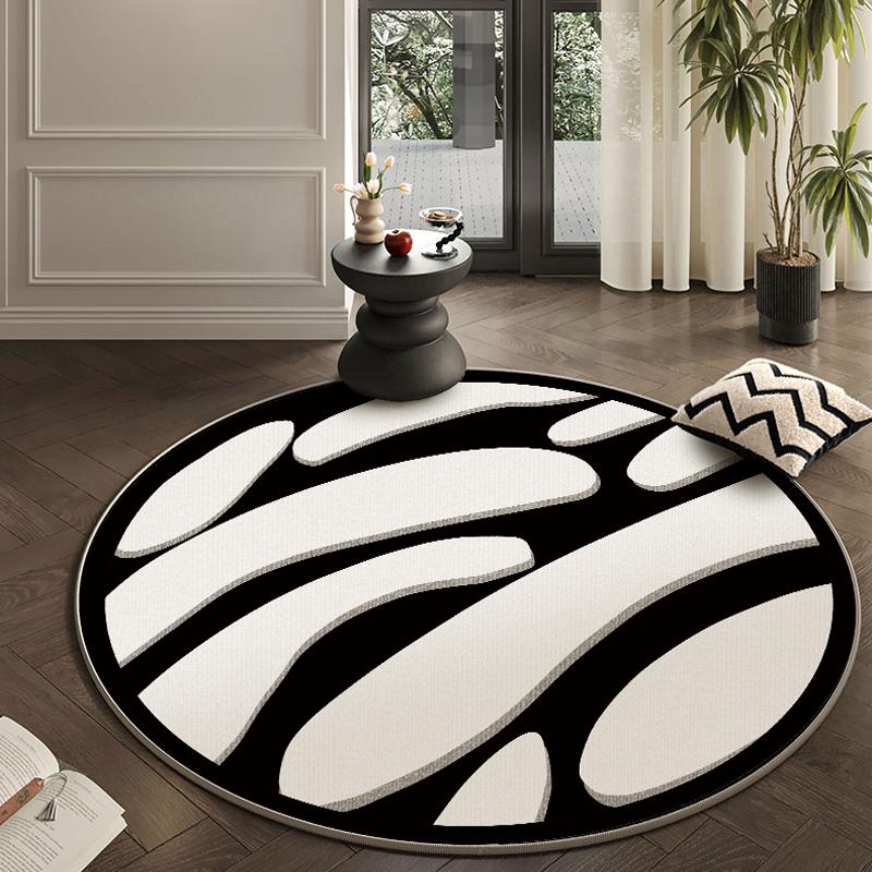 Covor de Decor pentru Living de Lux Ușor, Covoare Groase de Pluș pentru Dormitor, Acasă, Covoraș de Podea Rotund Antiderapant, Covor Fluffy Moale pentru Vestiar