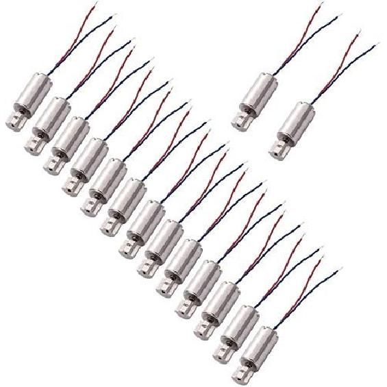 DC 1.5V 3V 6mm x 10mm Miniature Micro Vibrating Vibration Coreless Motor 12000RPM 610 Powerful Small Electric Motors 2 Wires Pack of 15