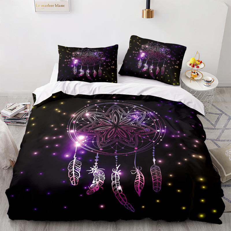 3D Color Dreamcatcher Bedding Set Indian Duvet Cover 2/3 Girls' Room AU180 * 210 Home Soft and Easy To Clean Zippered Home Suit