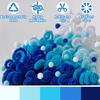 100/300 PCS 6 Colors Gradient Blue Pipe Cleaners Chenille Stems, Pipe Cleaners Craft, Pipe Cleaners Set for DIY Art and Craft