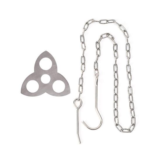 

Подвесной кронштейн для горшка, устойчивый с цепочкой, съемный портативный штатив из нержавеющей стали для кемпинга на открытом воздухе B