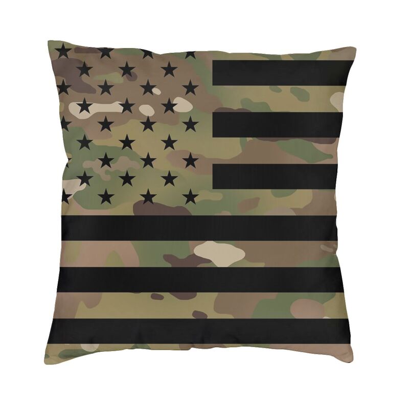 

Fashion Once A Soldier Always A Soldier Cushion Covers xcm Soft Camo Pillow Case for Sofa Square Pillowcase Home Decor 30x30cm