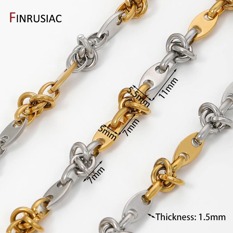 

18K Gold Plated Stainless Steel Chain For Jewelry Making Findings,Pig Nose Rolo Link Chain For DIY Handmade Necklace Accessories 0.5 meter