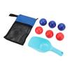 Strandwurfspiel-Set PVC Blaue und Rote Bälle Tragbares Outdoor-Wurfspiel Strandzubehör mit Netz