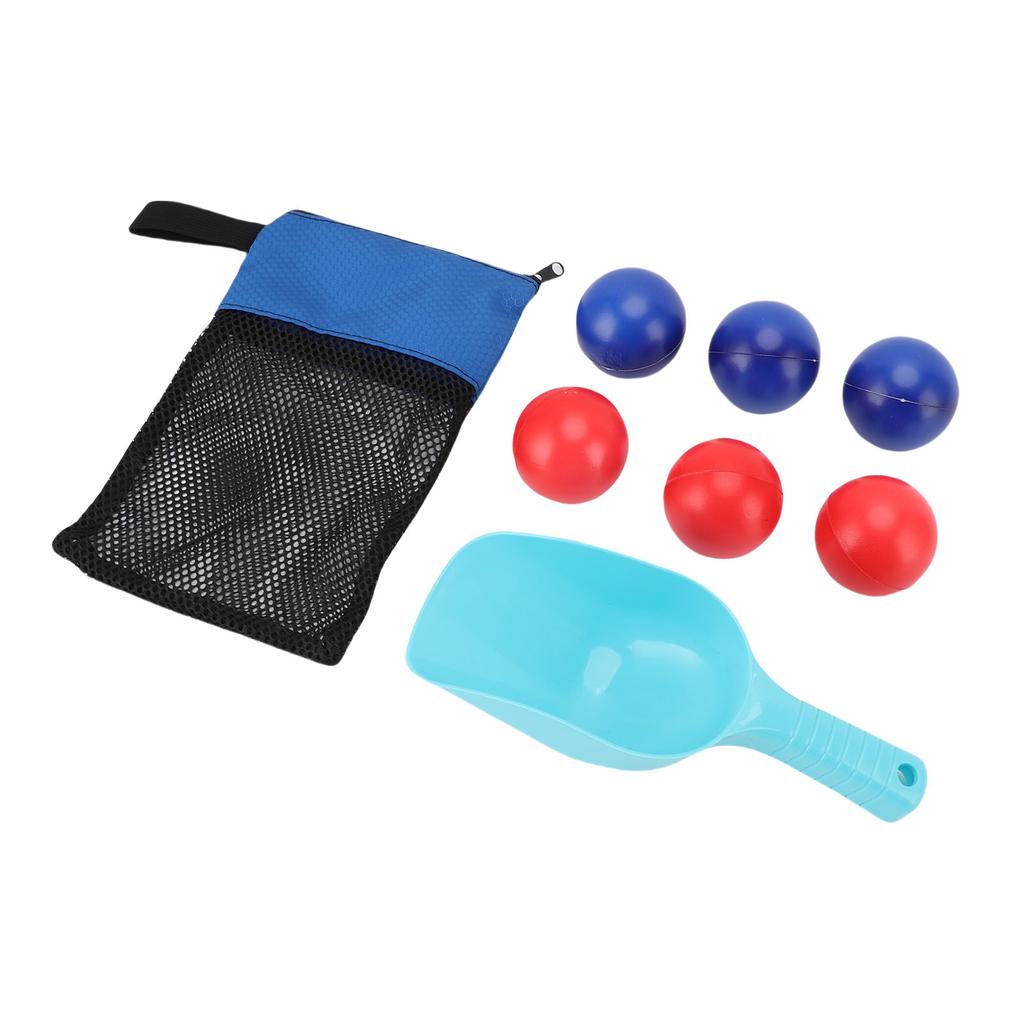Beach Toss Game Set PVC Blue and Red Balls Portable Outdoor Toss Game Beach Accessories with Mesh