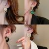Retro Hong Kong Style Temperament Earrings, New High-end Metal Stud Earrings, Niche Fashion Versatile Earrings Women