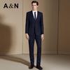Antuonio Men's 100s Worsted Wool Formal Two-Piece Suit