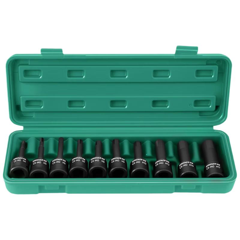 GREENER Hex Socket Set for Pneumatic & Electric Wrenches