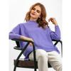 Pull Vintage à manches longues pour femme, haut ample, grande taille, automne et hiver