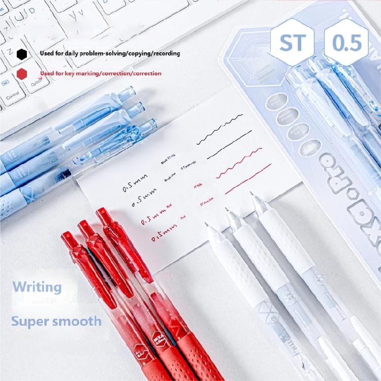 3PCS Retractable Gel Pen for Writing Note Taking Journaling Quick Drying Gel Inks Pen 0.5MM Tip Office School Supplies