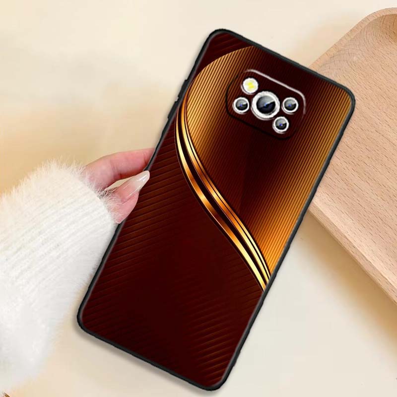 Mechanical style pattern Phone Case For Xiaomi Mi Poco F3 F4 F5 F6 X3 X4 X5 X6 X7 M3 M4 M5 M6 M7 GT Pro 5G Black