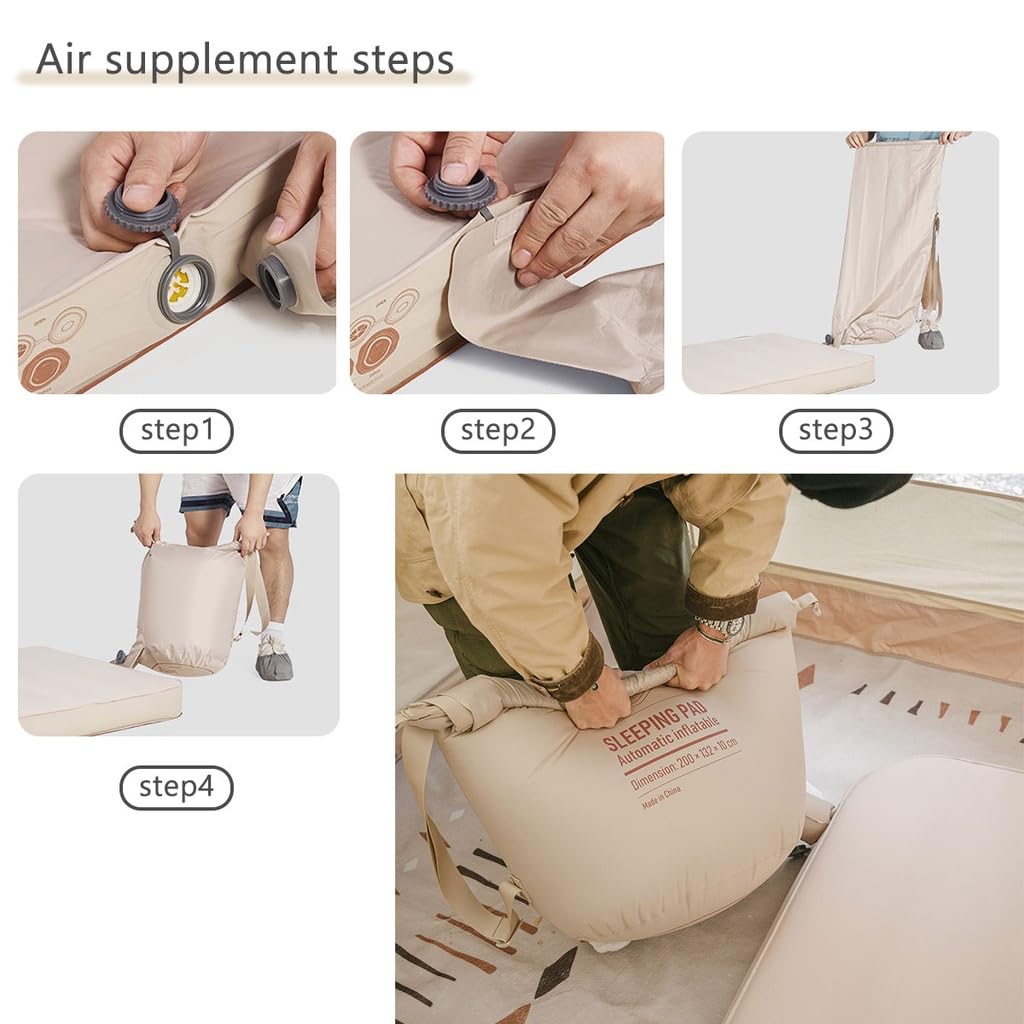 Naturehike Person Air Mat Automatic Inflating Air Bed Air Leak Prevention Folding Camping Mat Compact For Sleeping In the Sleeping In a Disaster