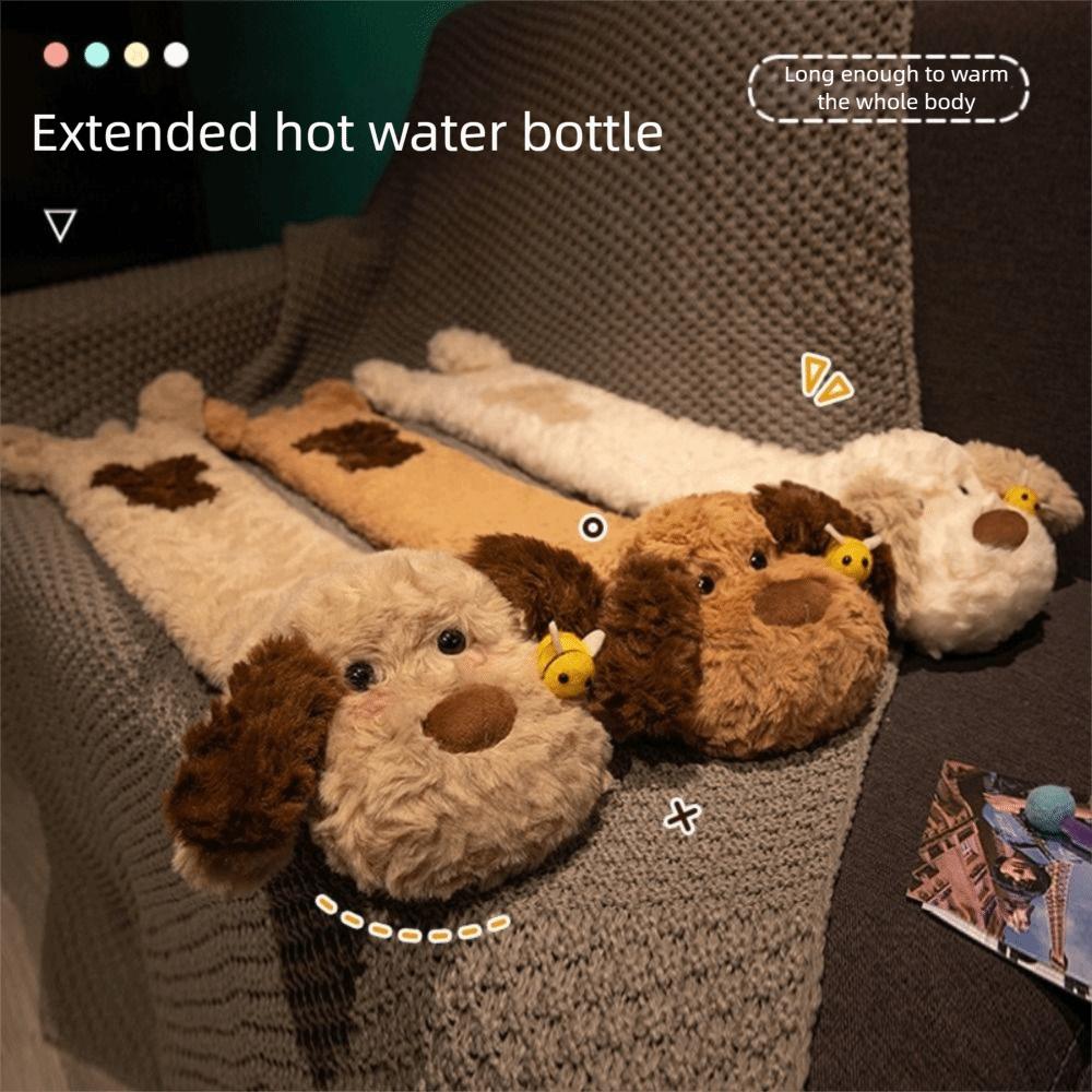 Extra Long Hot Water Bag Cartoon Water Injection Bag Cute Plush Warmer Home