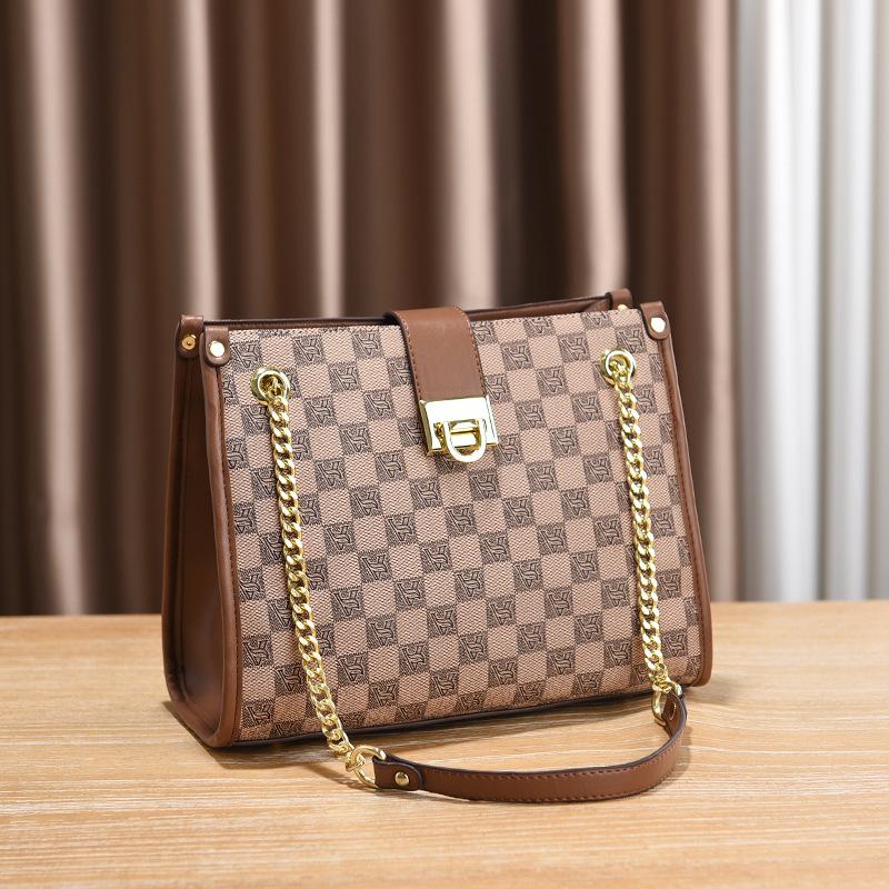 

Сумка Женская Сумка 2025 Новая Мода Большая Вместимость Портативная Сумка-Тоут Женская На Плечо Кроссбоди Цепочка Женская Сумка