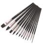 12pcs Artist Paint Brush Set High Quality Nylon Hair Wood Black Handle Watercolor Acrylic Oil Brush Painting Art Supplies