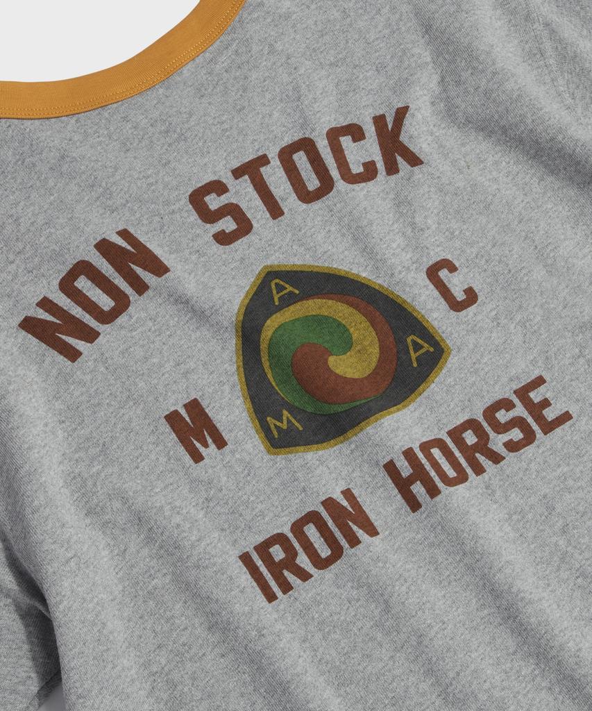 Beulonseun Retro Motorcycle Graphic Tee Gray