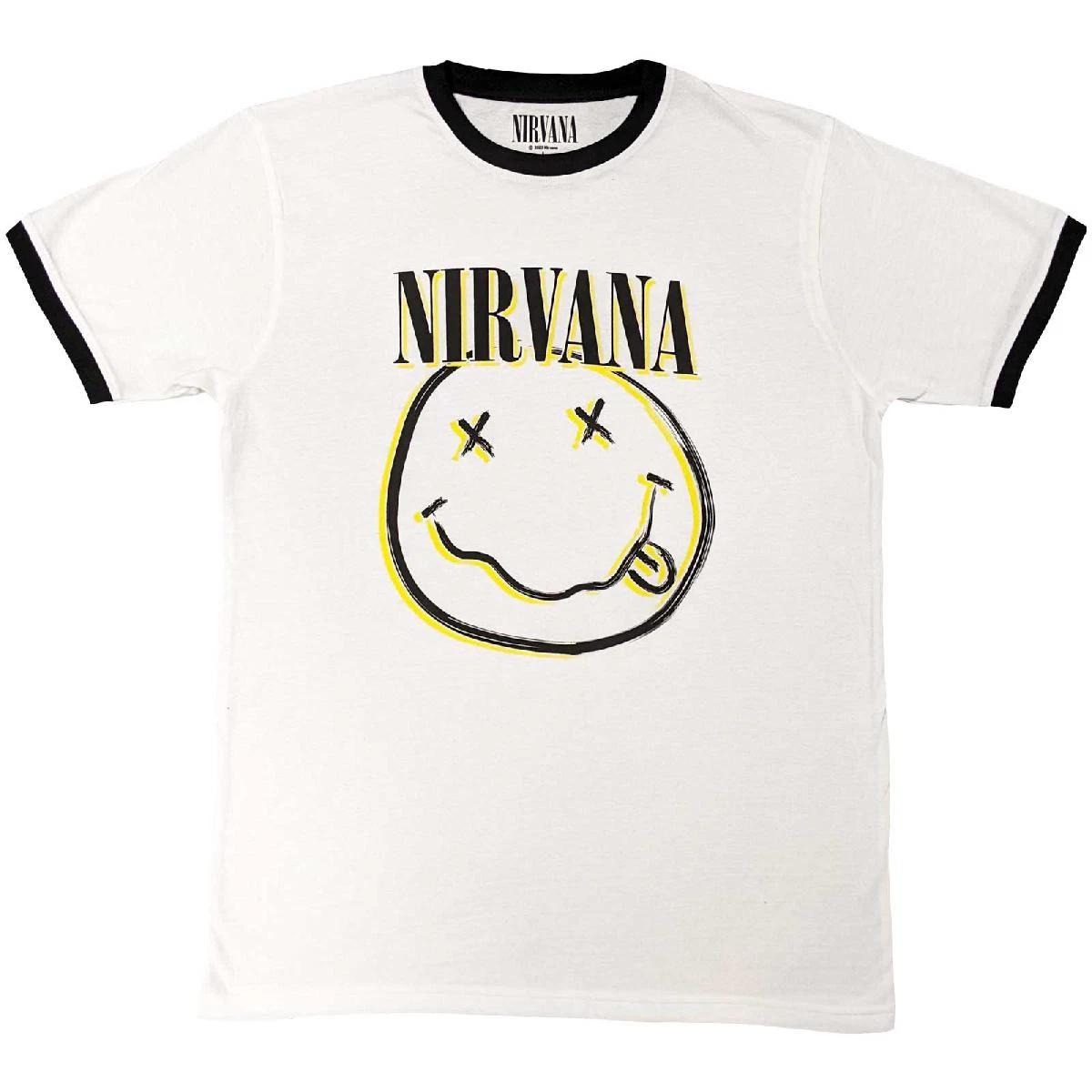 Nirvana Double Happy Face Official Tee T-Shirt Mens 3XL