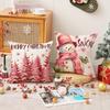 Festive Christmas Pillow Cover Decorative Cushion Case Holiday Sofa Accent Cover for Living Room Winter Holiday Party Home Decor