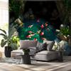 Japanese Style Koi Tapestry, Swimming Carp And Lush Plants, Peaceful Wall Decor For Living Room Dorm