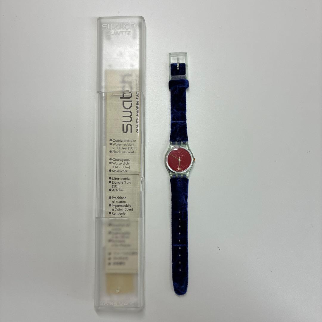 Used Swatch Women s Watch Quartz Velvet Strap