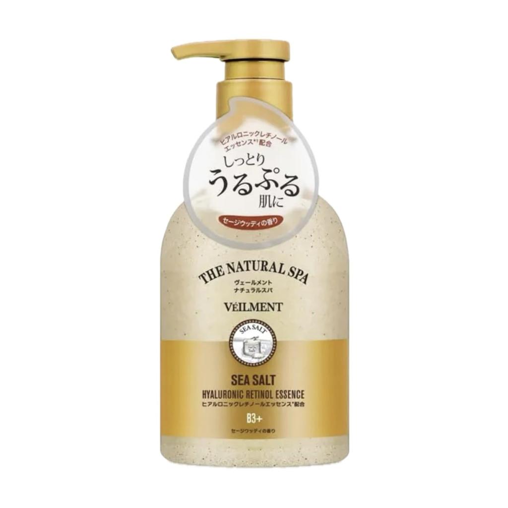 Veilment Natural Spa Exfoliating and Moisturizing Body 400ml Woody Korean Cosmetics Scrub, (Sage Scent)