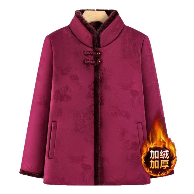 Neue gepolsterte Jacke für ältere Damen, aufgeschichtete und verdickte Winter-Steppkleidung, Tang-Kleidung für Senioren, warme Steppkleidung für Damen