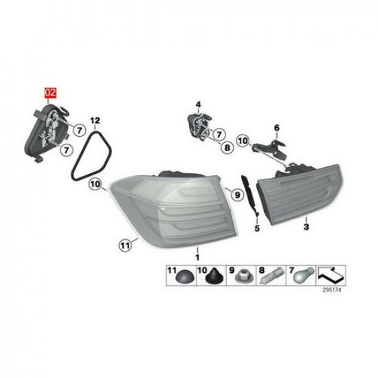Linker Hinterer Rücklicht Lampenfassung Für BMW F30 F80 2013- 63217313043 EV