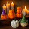 Halloween Creative Pumpkin Silicone Candle Mold Handmade Aroma Plaster Resin Mould Devil Pumpkin Candle Making Supplies